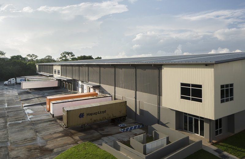 230x472x35 prefabricated industrial steel building distribution center, Panama Pacifico, Panama