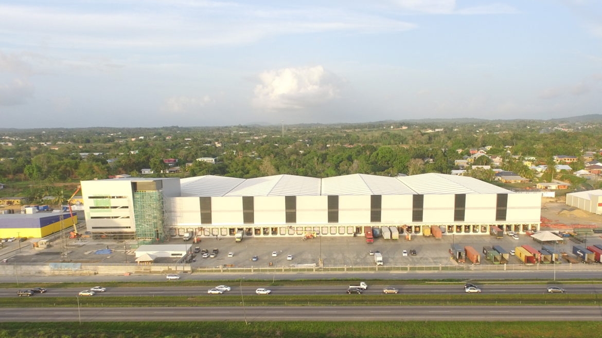 629x387 Unicomer industrial prefabricated multistory steel building warehouse, office building and distribution center located in Freeport, Trinidad