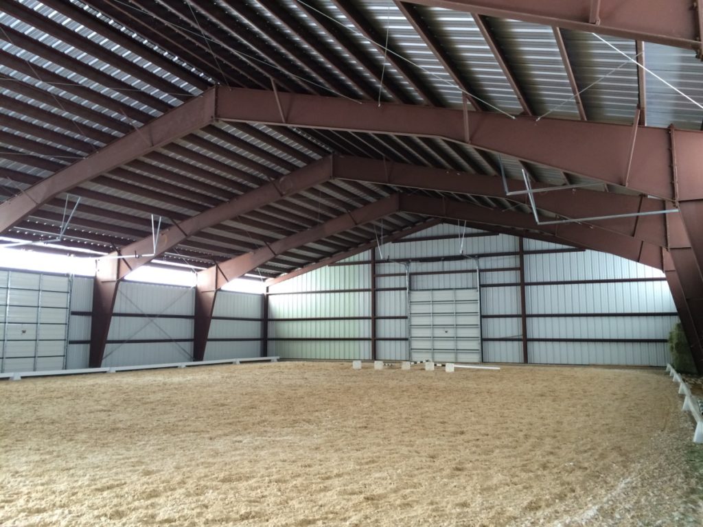 Indoor Steel Building Riding Arena located in Utah