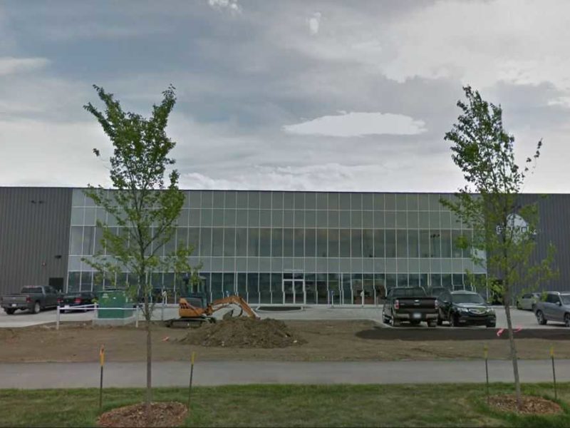 Commercial Steel Buildings for Armor Alloys Office. 240x100 Gray Steel Building located in Edmonto Alberta, Canada