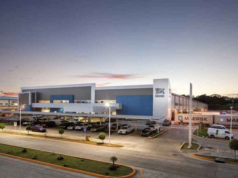 247x640 prefab commercial steel building distribution center, nestle, parque sur, panama