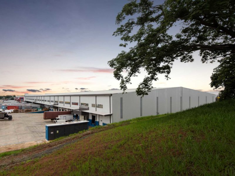 247x640 prefab commercial steel building distribution center, nestle, parque sur, panama