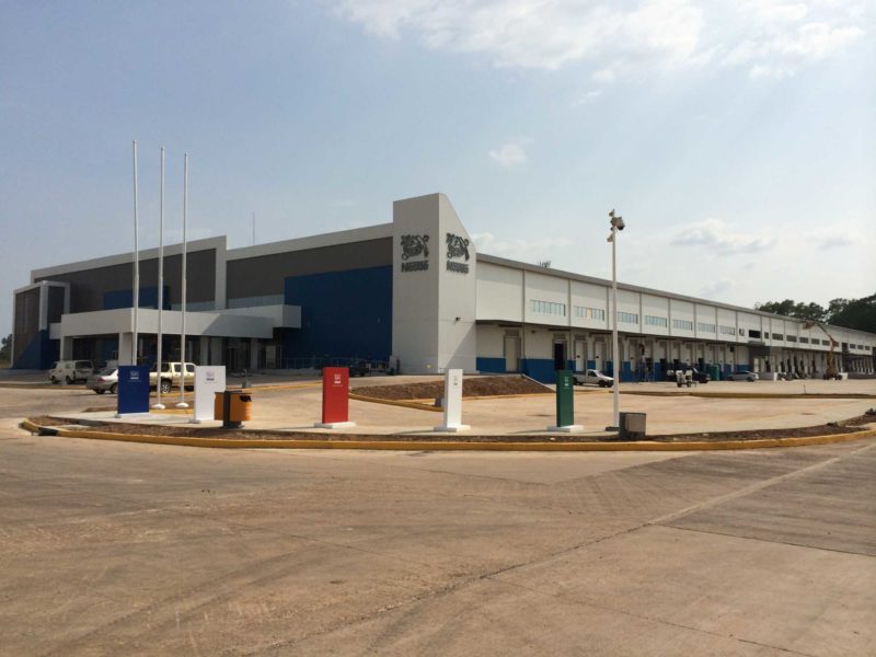 247x640 prefab commercial steel building distribution center, nestle, parque sur, panama