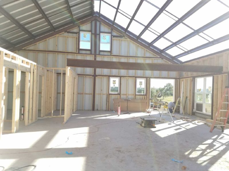 40x60 Steel Building Workshop located in Cleburne, TX