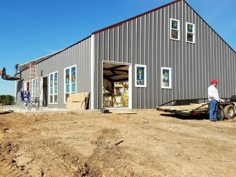 40x60 Steel Building Workshop located in Cleburne, TX