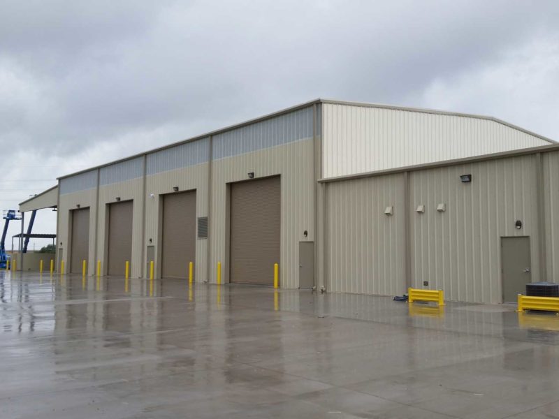 Beige 85x210 Industrial Steel Warehouse located in Corpus Christie, Texas