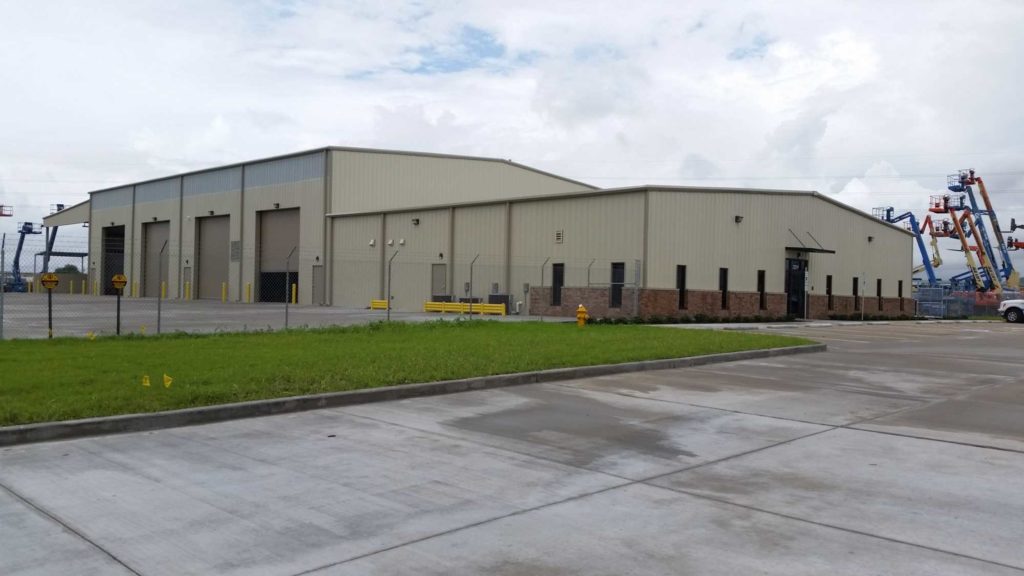 Beige 85x210 Industrial Steel Warehouse located in Corpus Christie, Texas