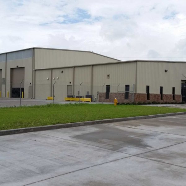 Beige 85x210 Industrial Steel Warehouse located in Corpus Christie, Texas