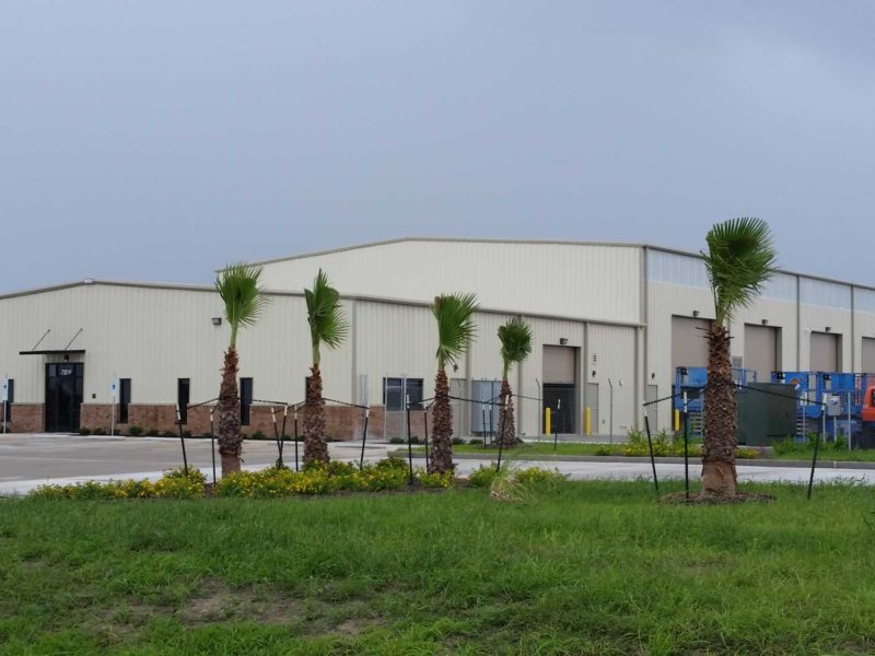 Beige 85x210 Industrial Steel Warehouse located in Corpus Christie, Texas