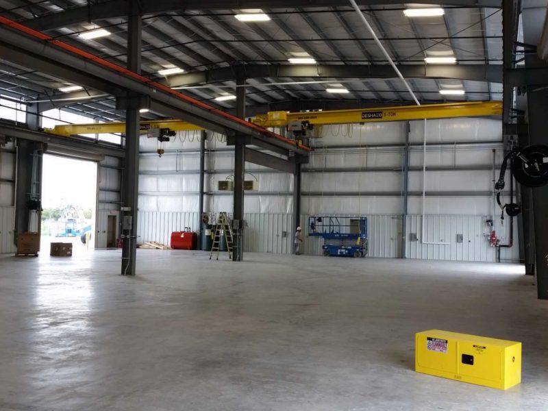 Beige 85x210 Industrial Steel Warehouse located in Corpus Christie, Texas