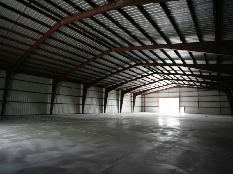 Beige 100x180x24 Agricultural Steel Building. located in Mactier, Ontario.