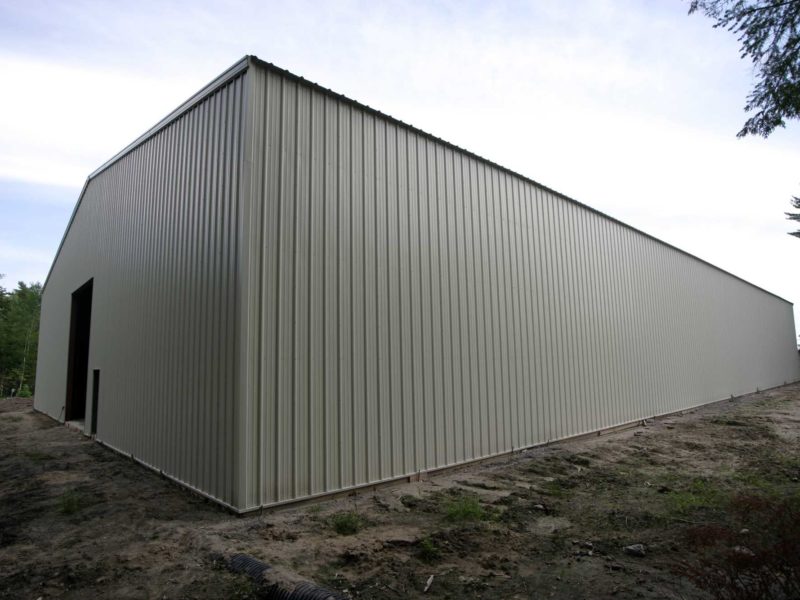 Beige 100x180x24 Agricultural Steel Building. located in Mactier, Ontario.