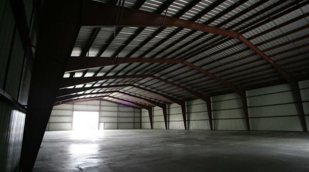 Beige 100x180x24 Agricultural Steel Building. located in Mactier, Ontario.