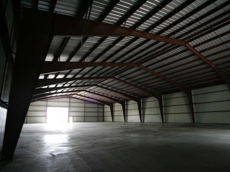 Beige 100x180x24 Agricultural Steel Building. located in Mactier, Ontario.