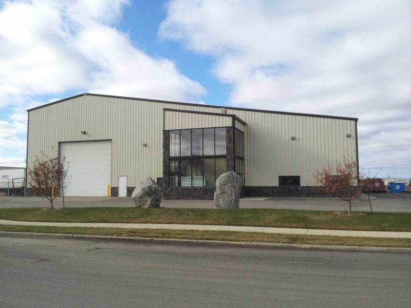 Gray 51x200 Commercial Steel Building located in Saskatoon, Saskatchewan, Canada