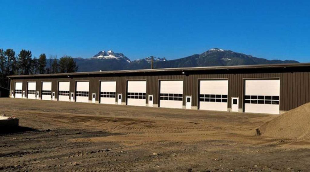 50x270 Brown Commercial Steel Building located in Revelstoke British Colombia, Canada