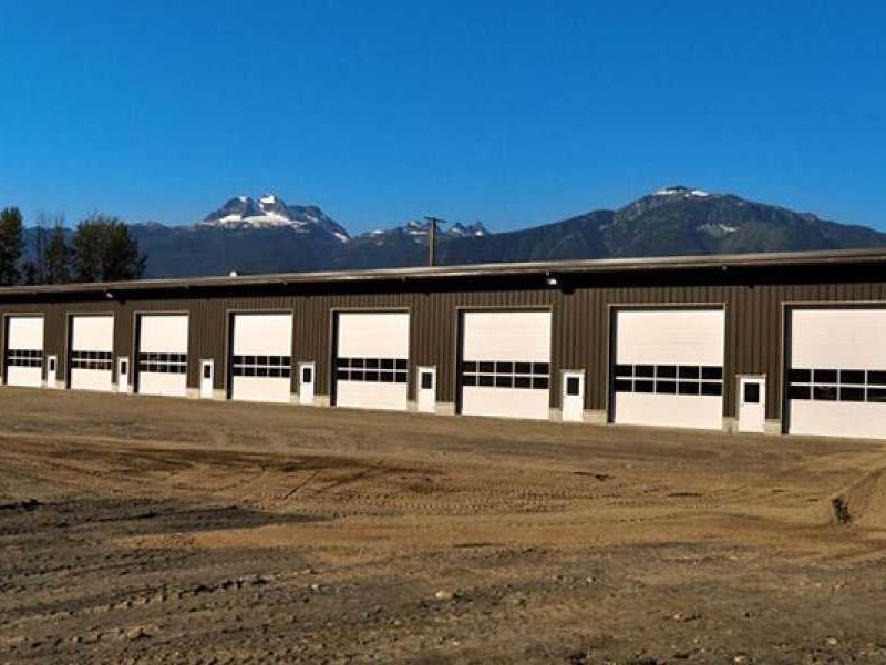 50x270 Brown Commercial Steel Building located in Revelstoke British Colombia, Canada