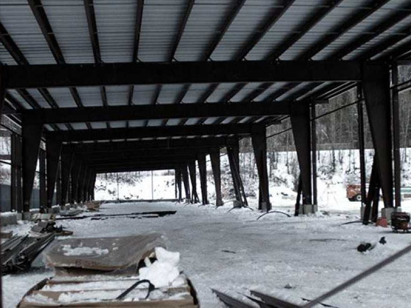 50x270 Brown Commercial Steel Building located in Revelstoke British Colombia, Canada