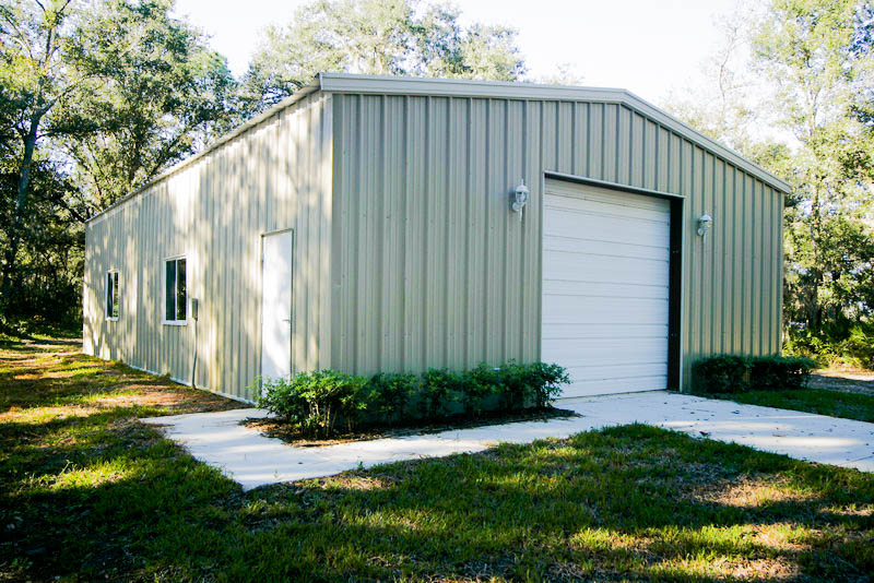 green steel building residential garage kit 