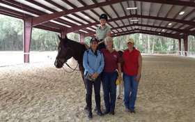 Plumwood Arabians Steel Building Canopy Riding Arena, 70x200, Equestrian, Altoona,FL