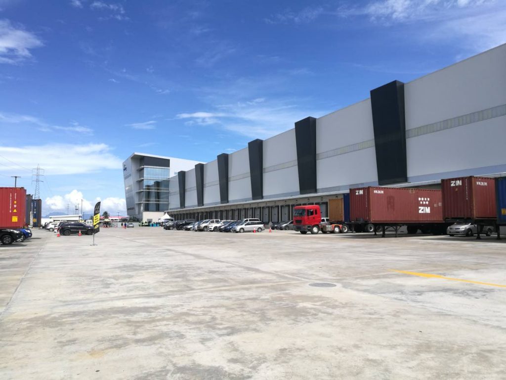 Unicomer multistory steel building warehouse, office building and distribution center located in Freeport, Trinidad