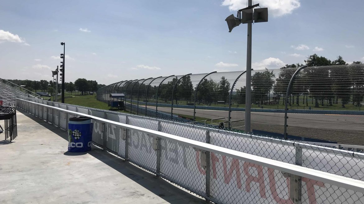 Watkins Glen Racetrack walkway with food court