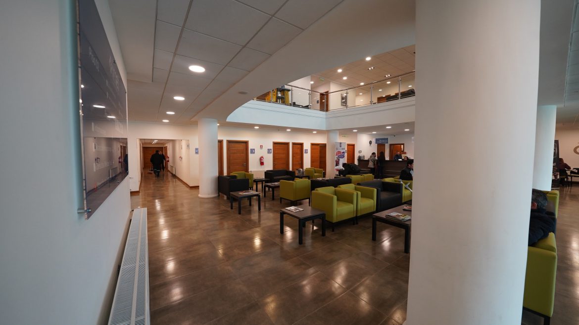 Outpatient ward inside the IMET Medical Center steel building located in Punta Arenas, Chile