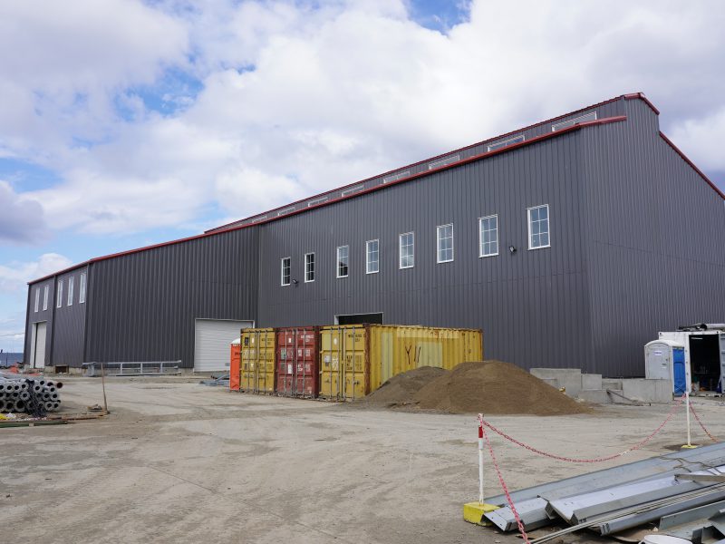 Prefab steel building for a seafood processing facility located in Punta Arenas, Chile