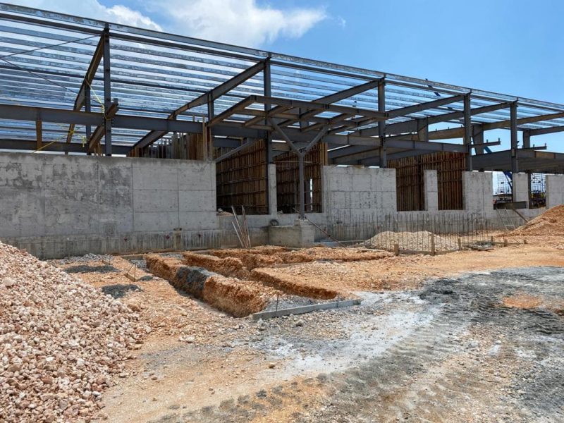 Steel Building Construction View