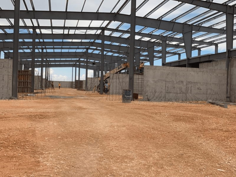 Steel Building Construction View