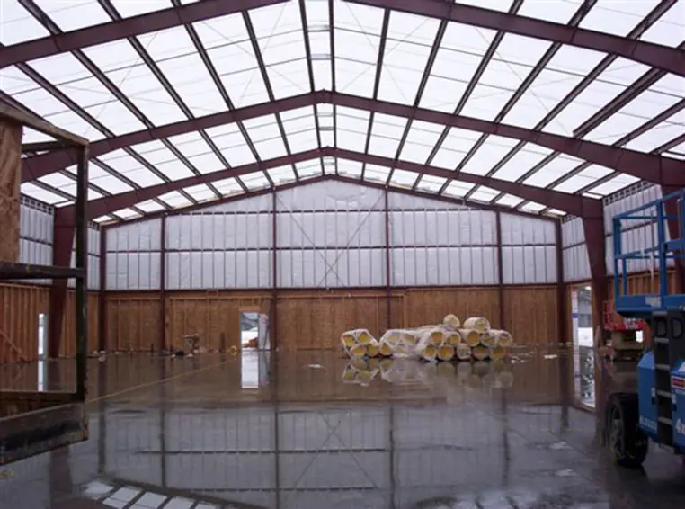 steel building roof and walls